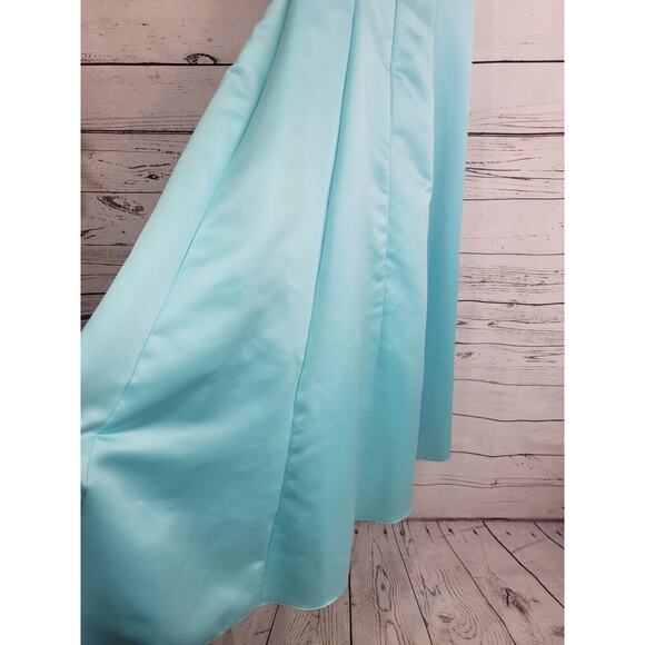 Gunne Sax Jessica McClintock Blue Beaded Evening Dress Women's Size 3/4 - Picture 8 of 16